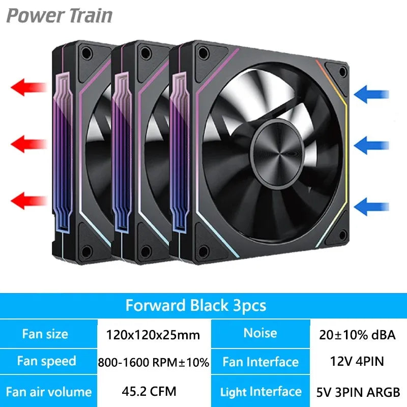 Prism 4RS 120Mm ARGB PC Case Fan with Infinity Mirror Design Motherboard Sync 4PIN PWM CPU Cooler Ventilador