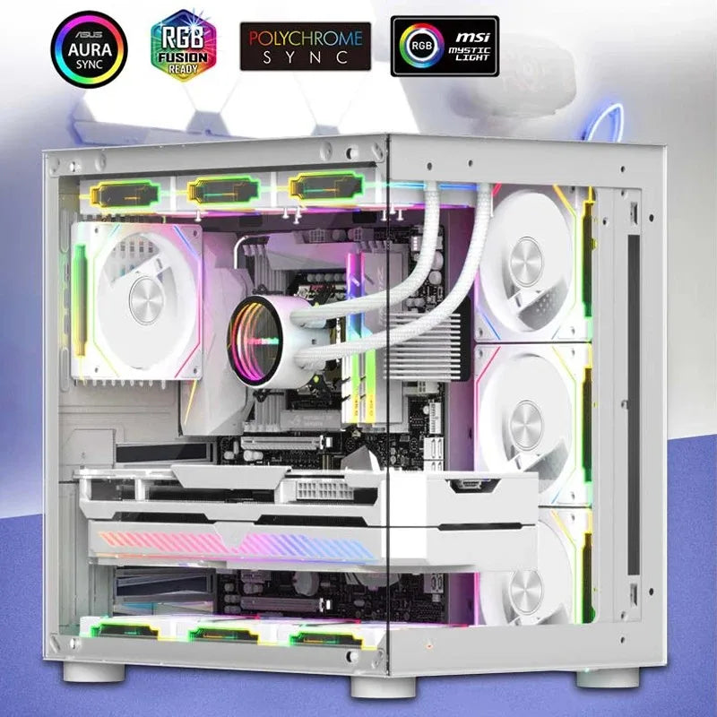 Prism 4RS 120Mm ARGB PC Case Fan with Infinity Mirror Design Motherboard Sync 4PIN PWM CPU Cooler Ventilador