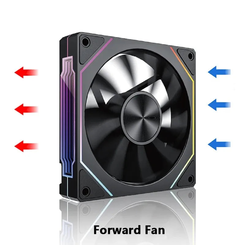 Prism 4RS 120Mm ARGB PC Case Fan with Infinity Mirror Design Motherboard Sync 4PIN PWM CPU Cooler Ventilador