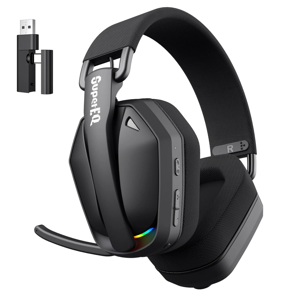 G19BT 2.4Ghz Wireless Gaming Headphones Ultra-Light Bluetooth 5.4 Headset Gamer with Microphone for Pc/Ps5/Xbox